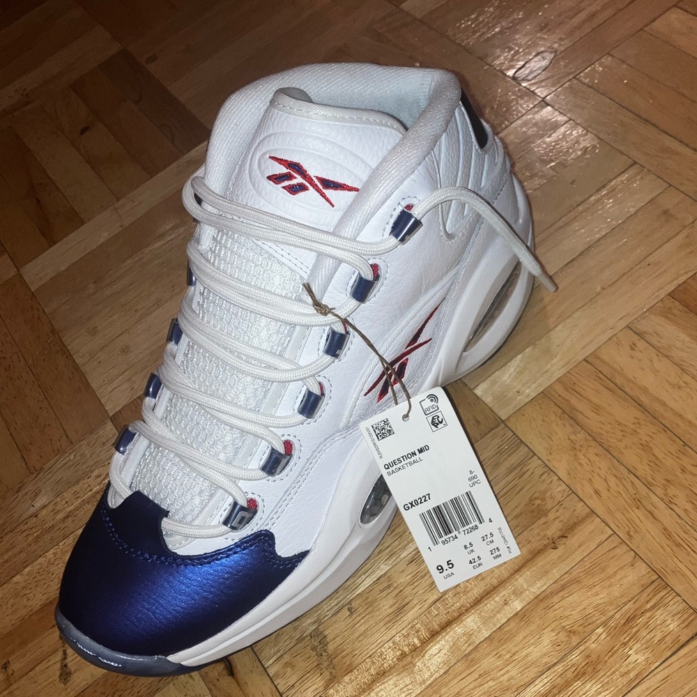 Reebok Questions Mid (Blue-Toe)